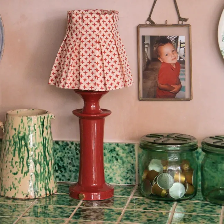 Alice Palmer Carmine Rechargeable Lamp Base, £125