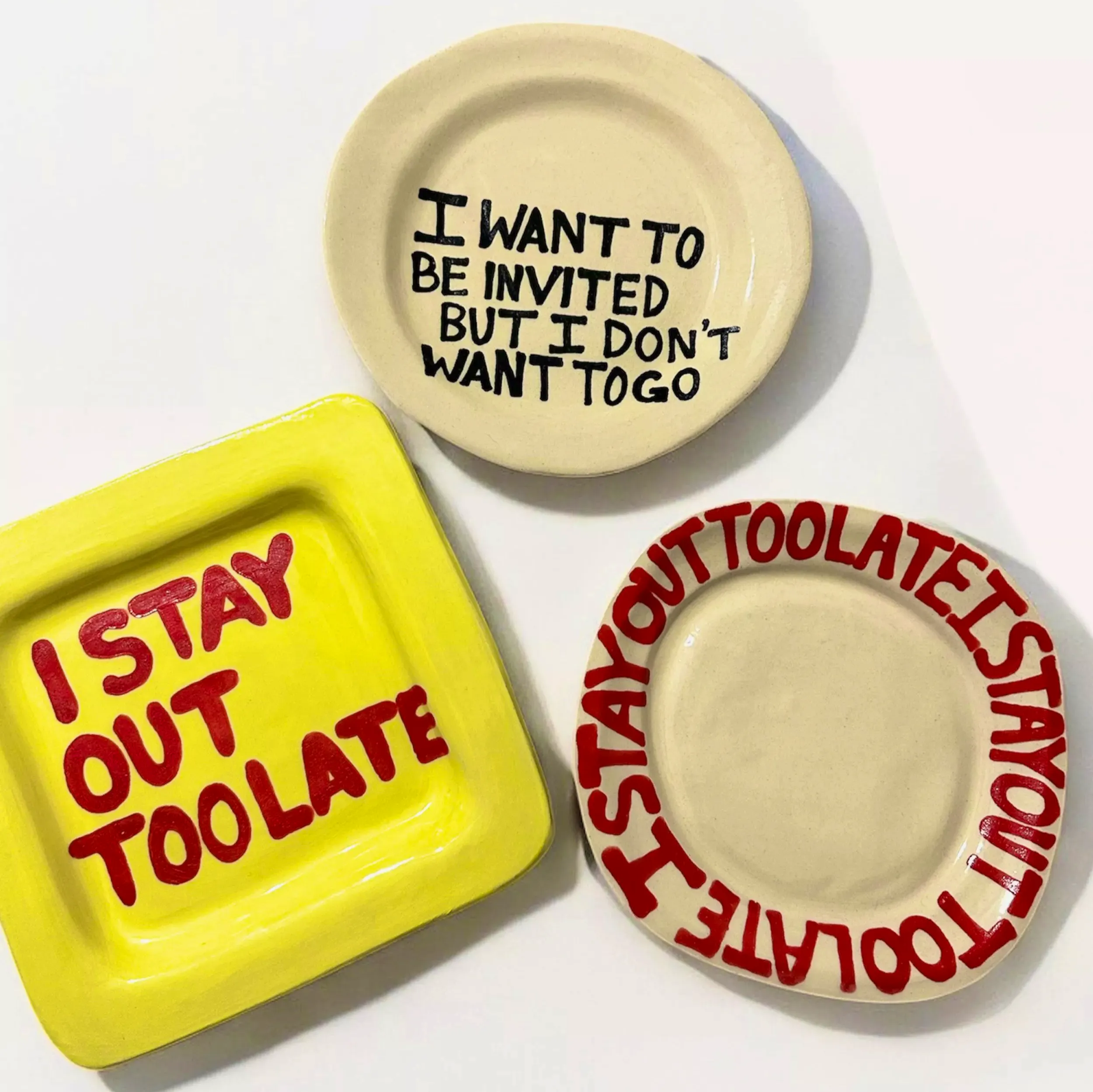 L&Clay Ceramics I Want To Be Invited, Small Plate, £70