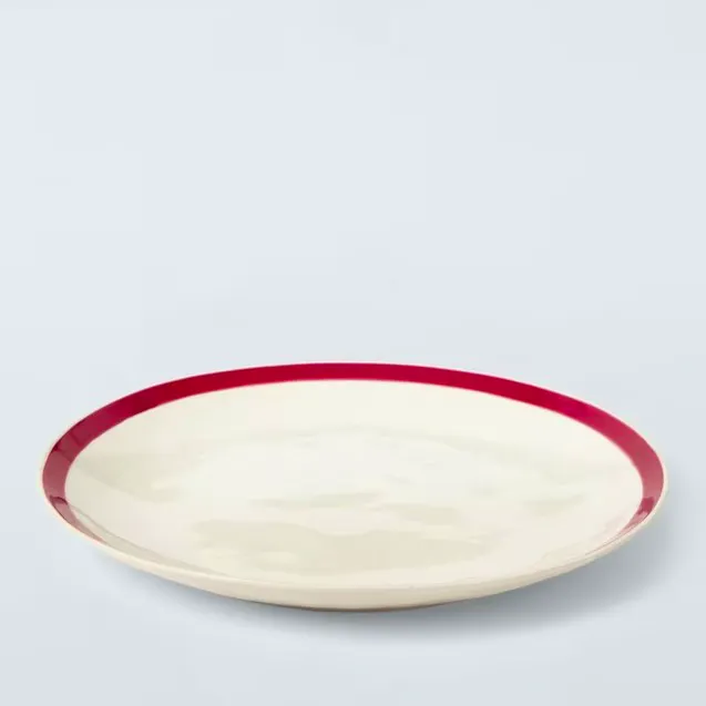 John Lewis Heartland Hand Painted Rim Stoneware Dinner Plate, £9
