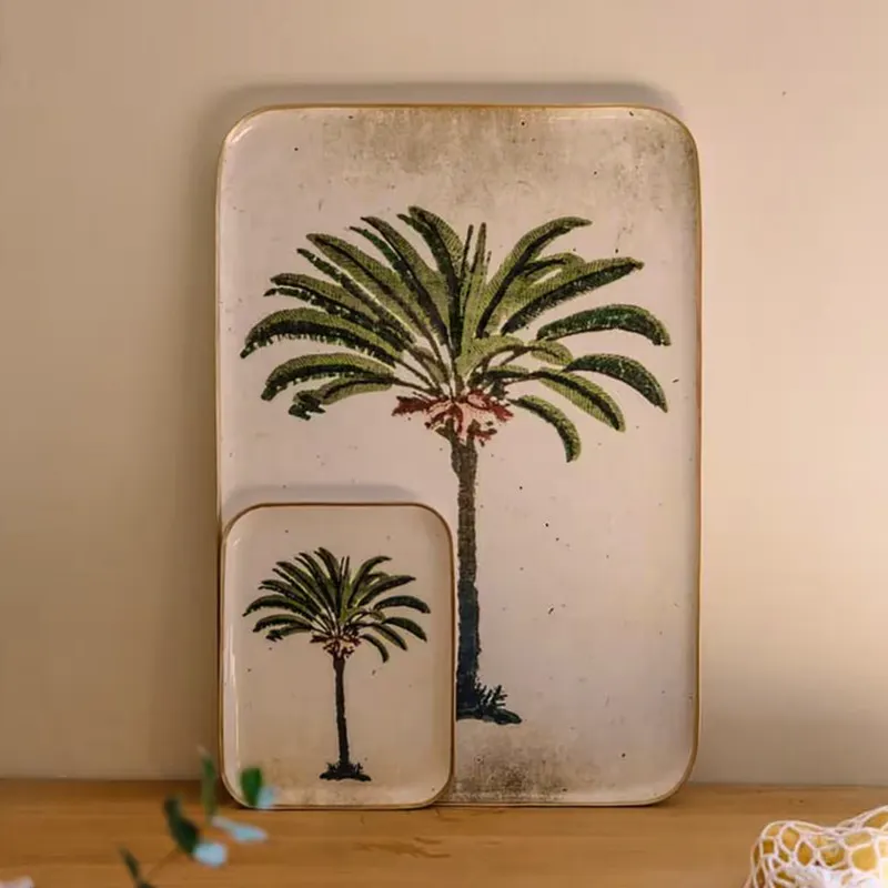 Boncoeurs Palm Tree Rectangular Tray, £42