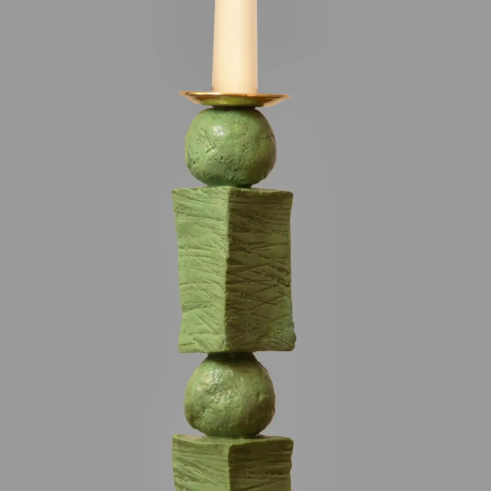 Margit Wittig Pearl Candletick In Green, £264