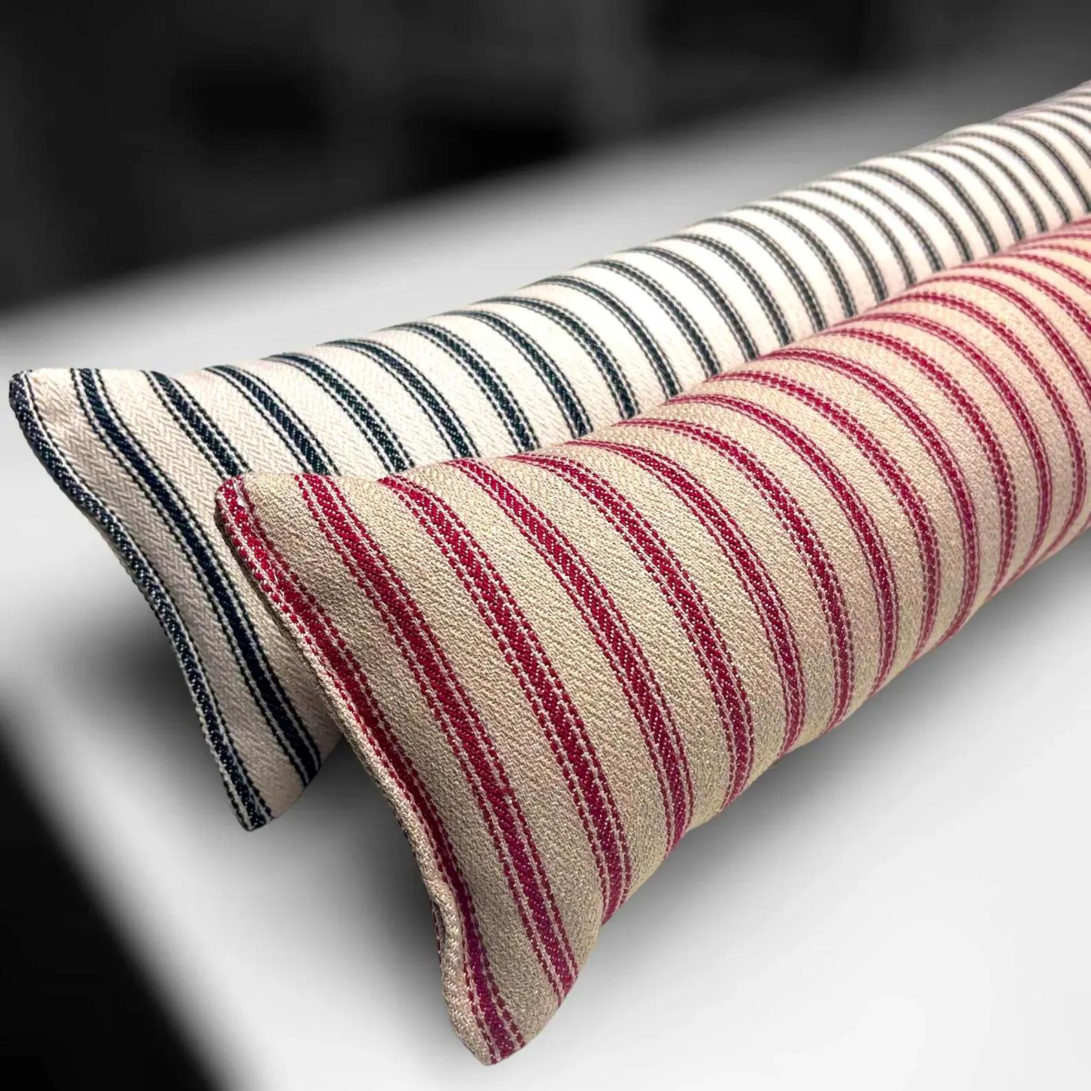 Etsy Red French Ticking Stripe, Heavy Draught Excluder, £21.60