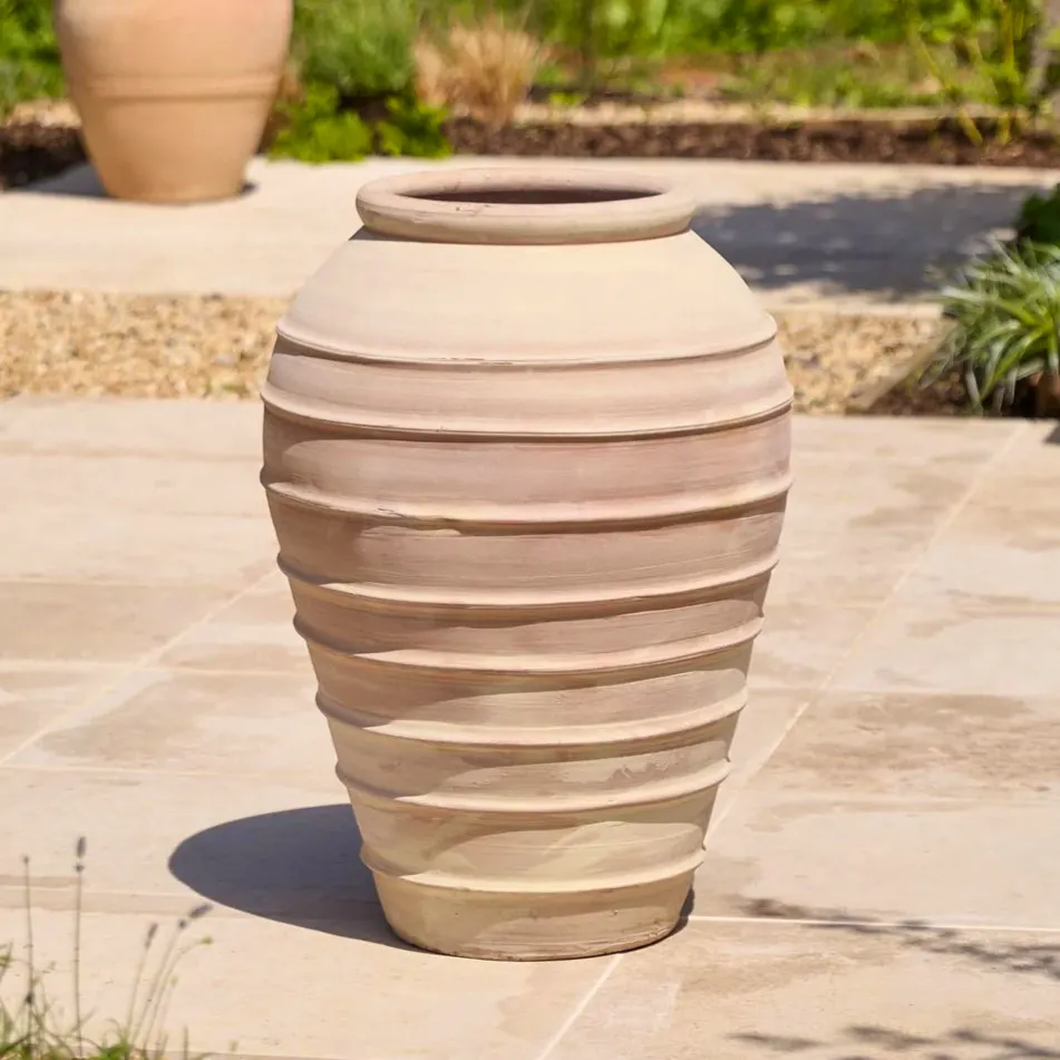 Gardenesque Rhea Ribbed Terracotta Urn Planter, £375