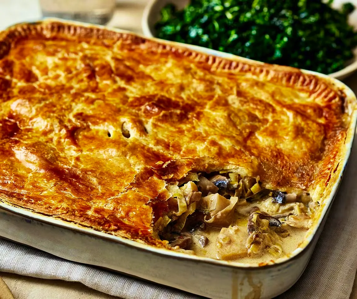Celeriac, Mushroom & Cheddar Pie