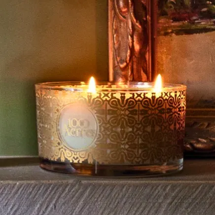 100 Acres Golden Orange, Cinnamon & Frankincense Three Wick Scented Candle, £58