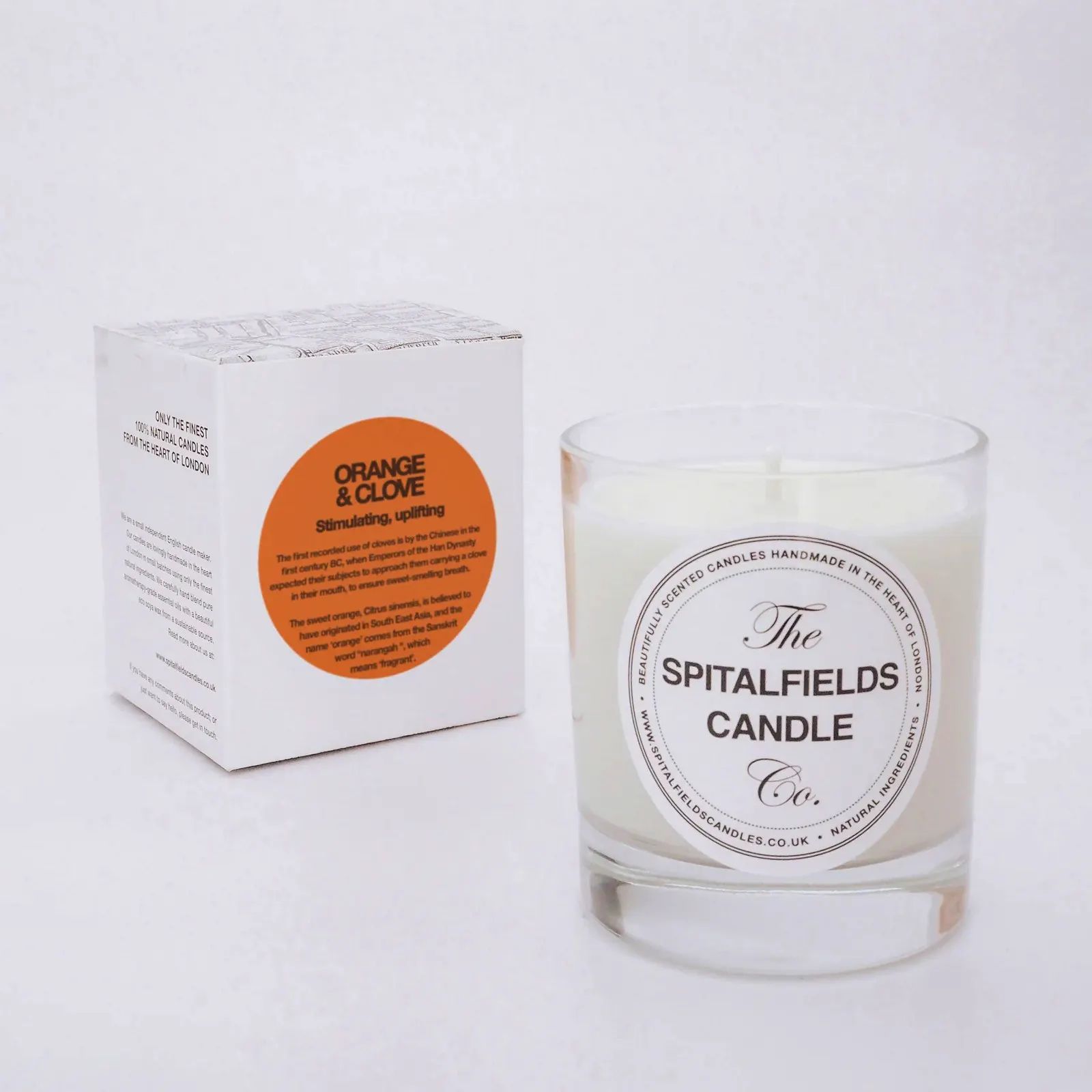 The Spitalfields Candle Co. Orange & Clove Natural Candle, £34.50