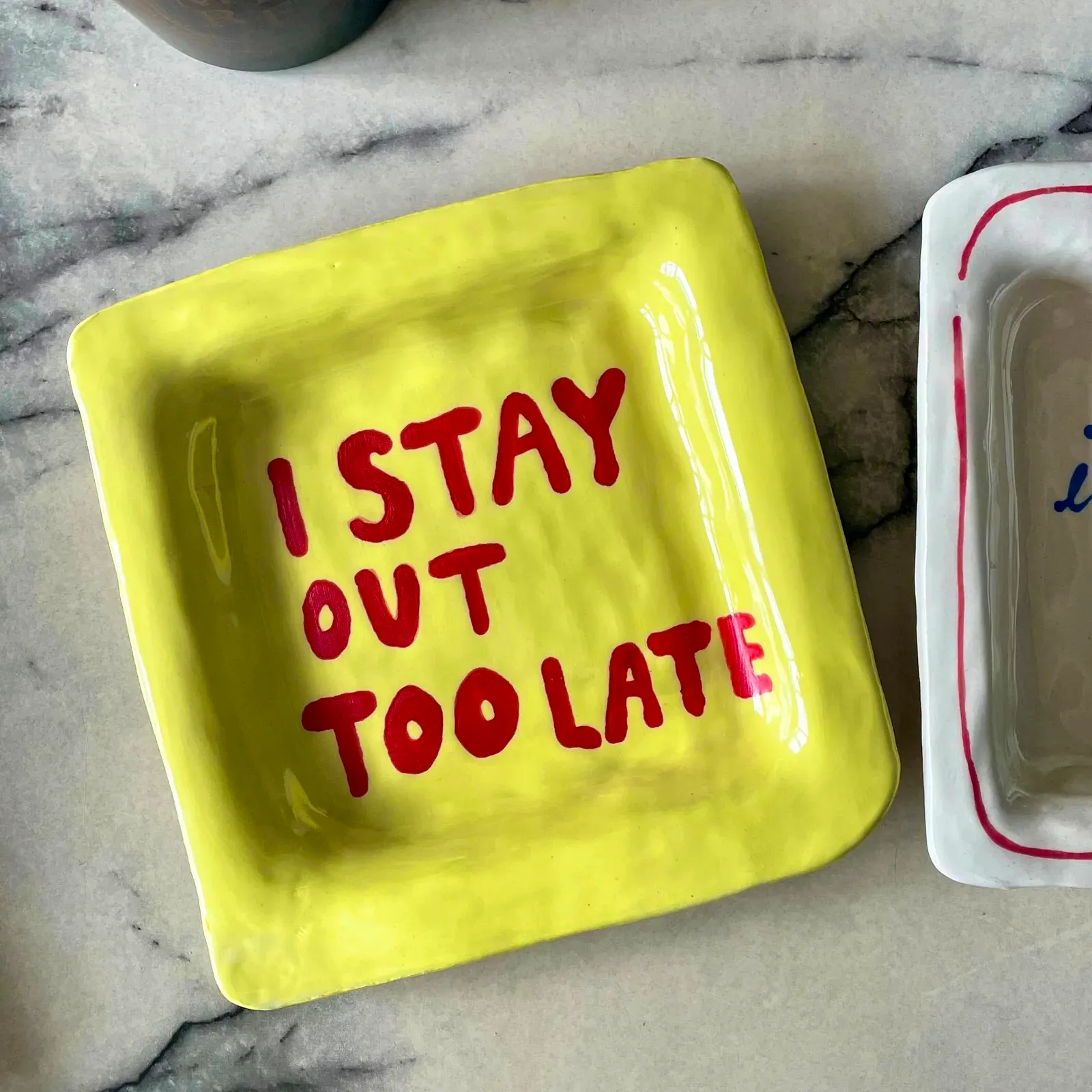 Maison Flaneur I Stay Out Too Late Trinket Tray, £64