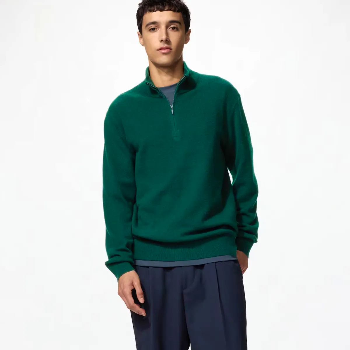 Uniqlo 100% Cashmere Half-Zip Jumper, £109.90