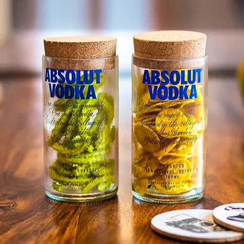 Set of Two Upcycled Absolut Storage Jars Go Giftid, £19.99