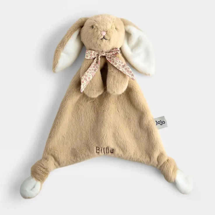 Jojo Maman Bébé Personalised Floral Billie Bunny with Scarf Comforter, £20