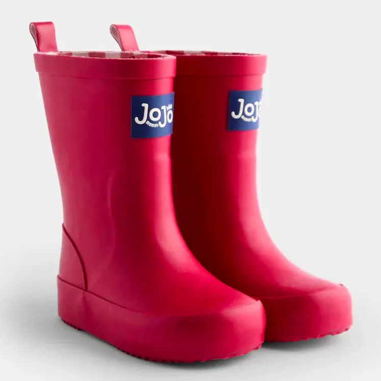 JoJo Maman Bébé Red Gingham Plain Wellies, £20 - £23
