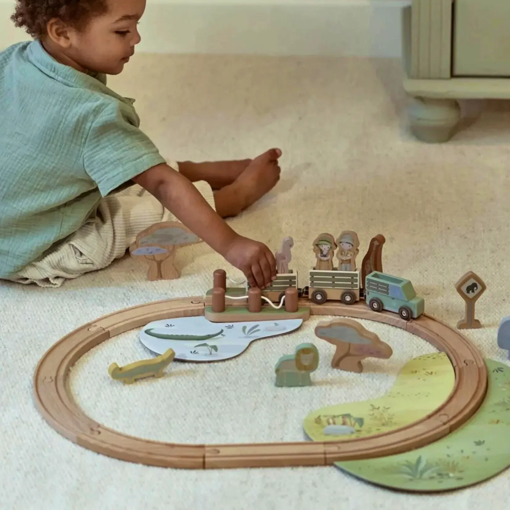 Little Dutch Wooden Train Set - Safari Friends £22.95