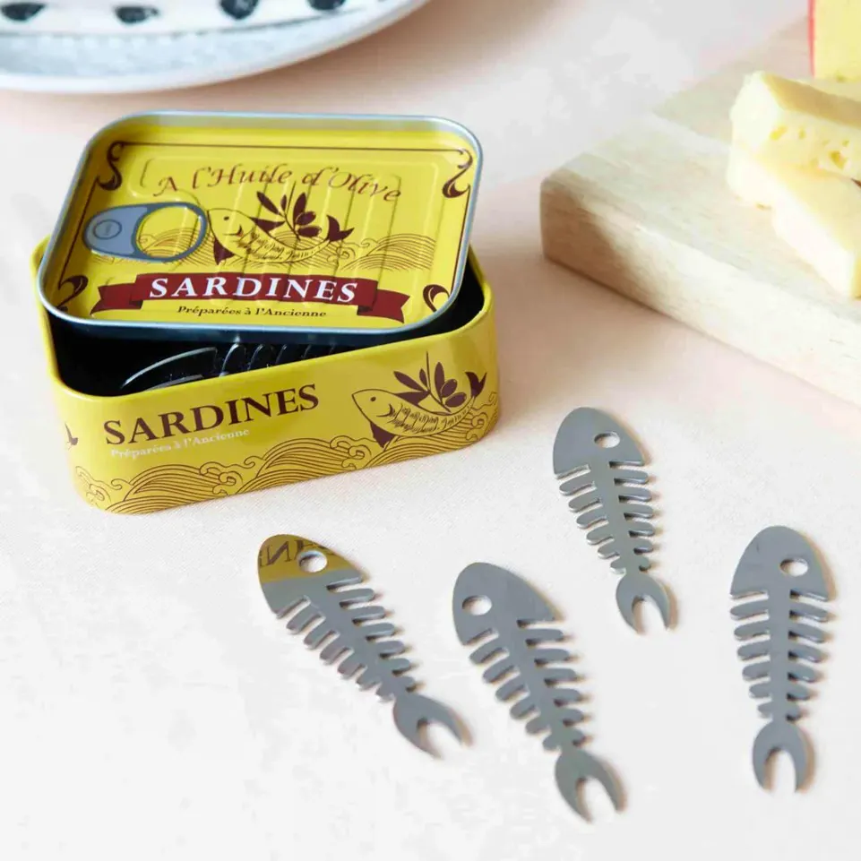 Sous Chef Set of 6 Sardine Snacking Forks in a Tin, £14