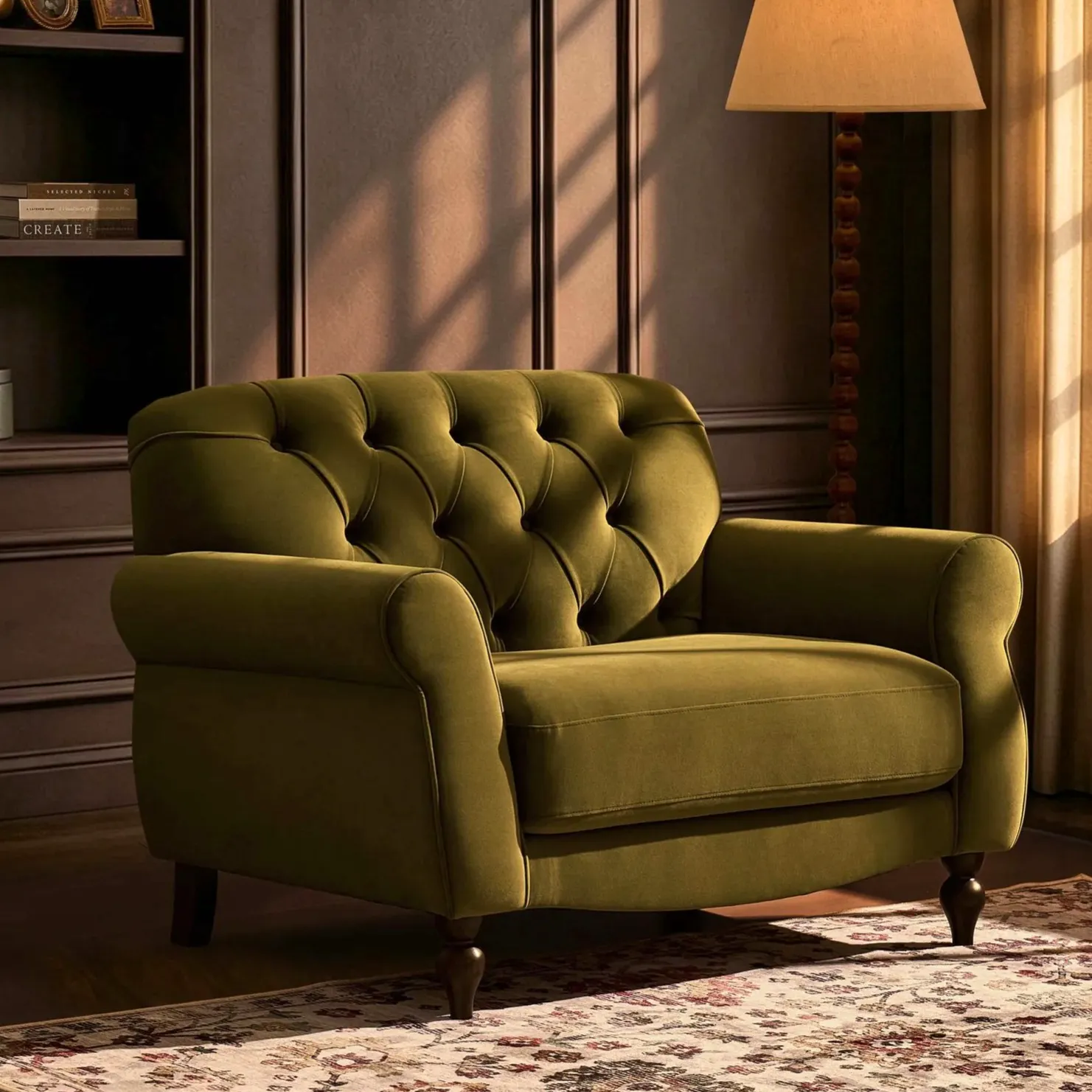 Dusk Hebden Loveseat Muted Moss, £449