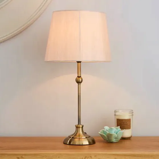 Dunelm Antique Brass Metal Ball Table Lamp, £22