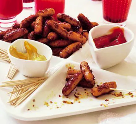 Glazed Honey & Mustard Sausages