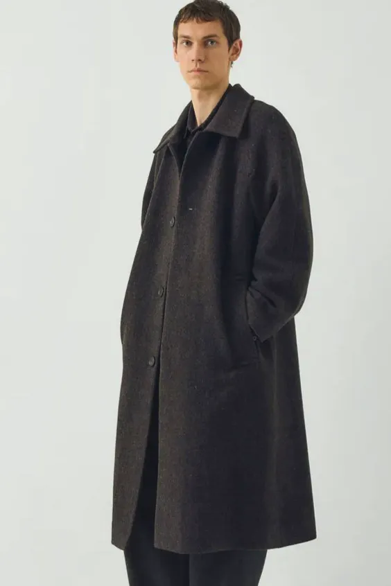 Toast Single Breasted Textured Wool Overcoat, £625