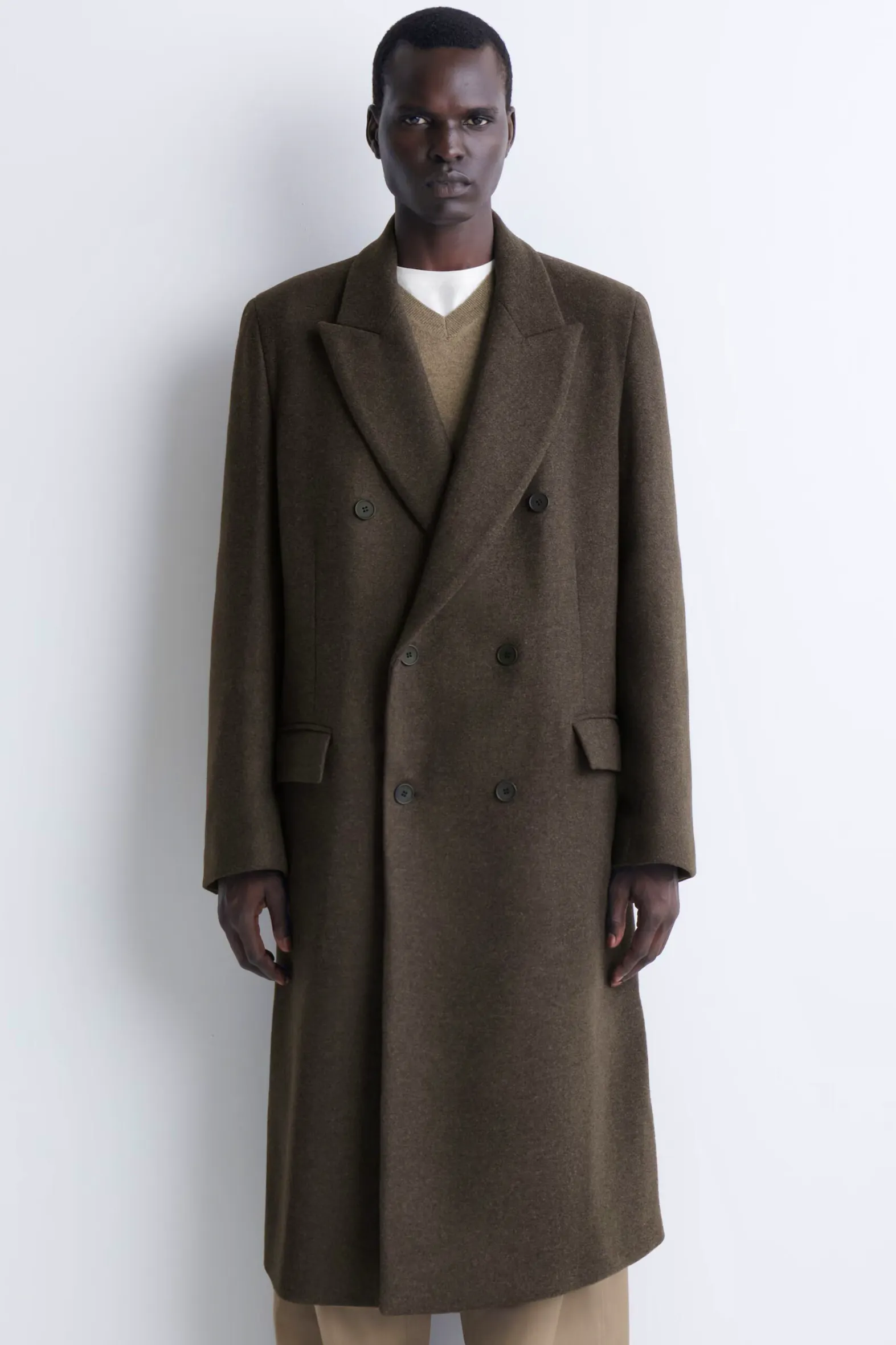 Cos Double-Breasted Wool-Blend Long Coat, £269