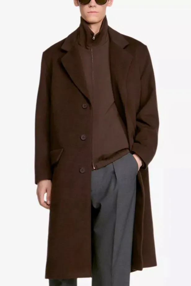 Sandro Long Button-Down Wool and Cashmere Coat, £749