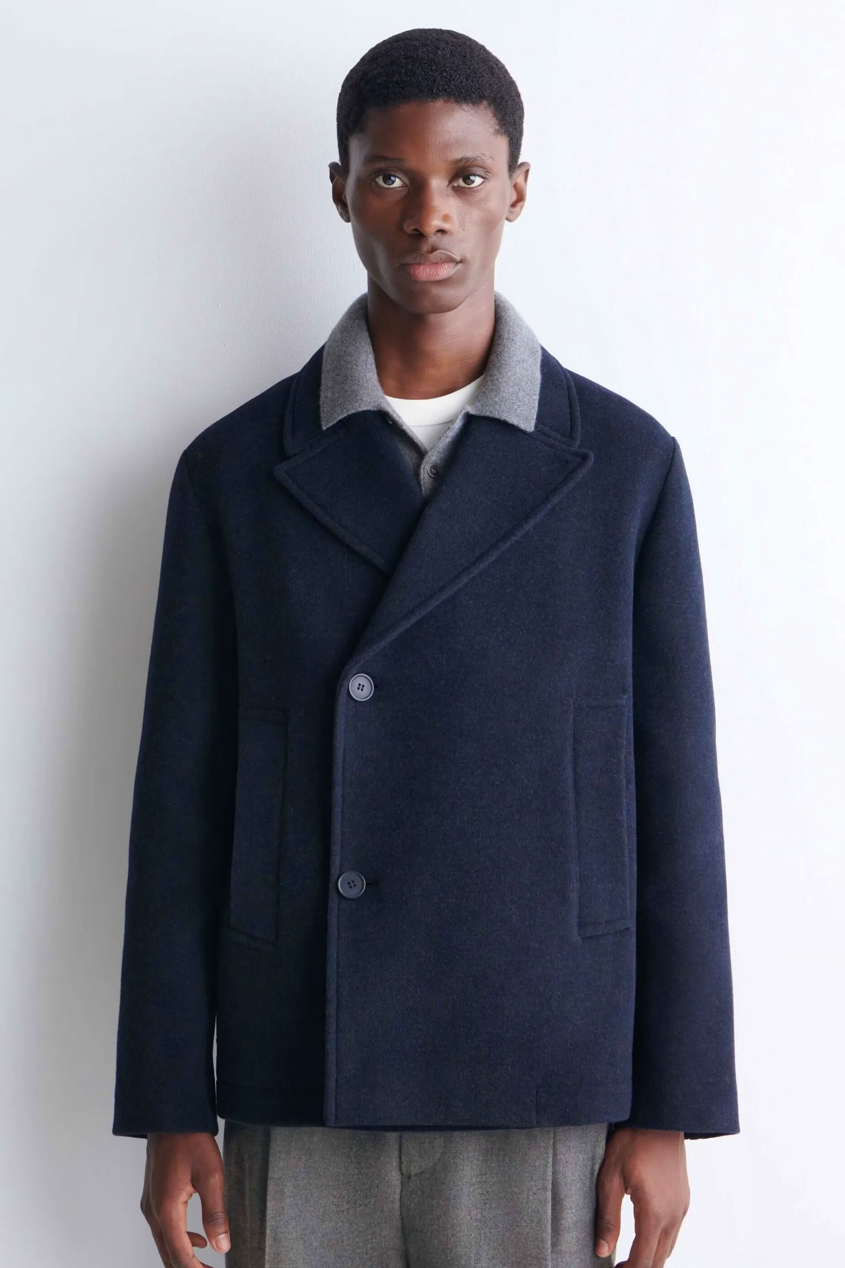 Cos Double-Breasted Wool Short Pea Coat, £229