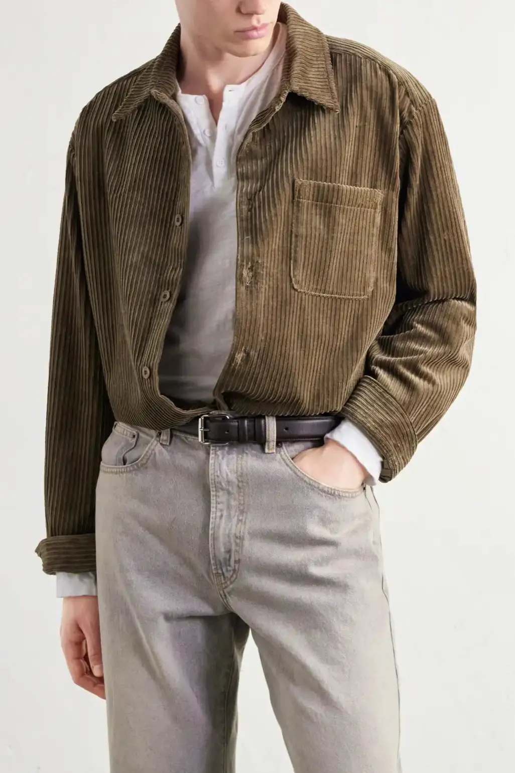 APC Mateo Logo-Embroidered Cotton-Corduroy Shirt, £295