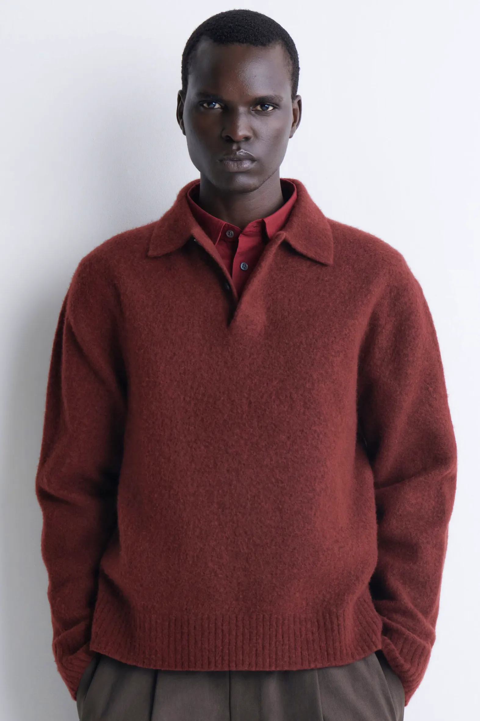 Cos Brushed Wool Polo Shirt, £85