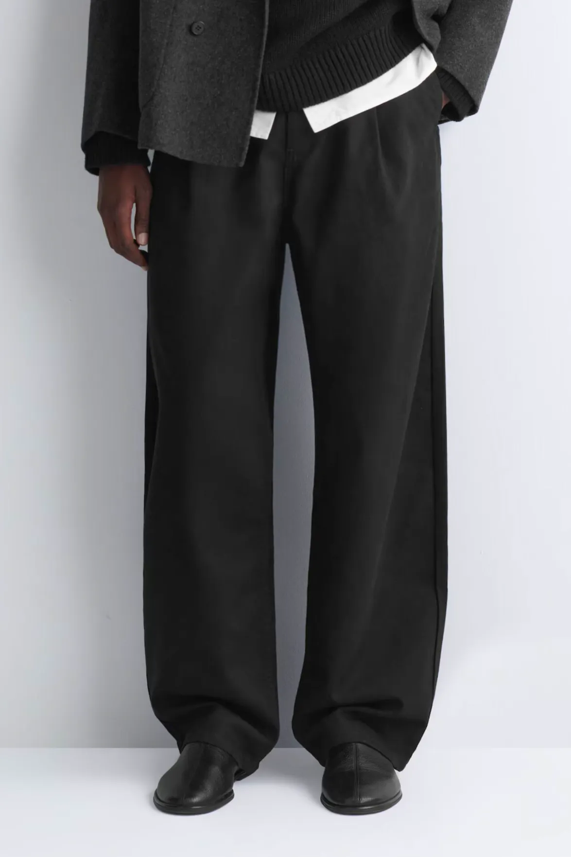 Cos Buckled Denim Relaxed-Fit Barrel-Leg Trousers, £119