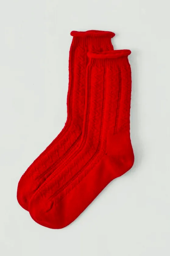 Toast Guernsey Stitch Cotton Socks, £24