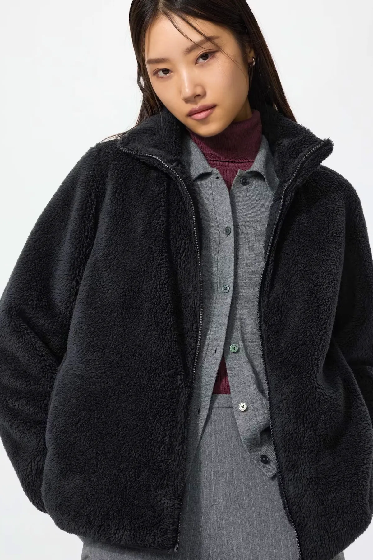 Uniqlo Fluffy Yarn Fleece Full-Zip Jacket, £24.90